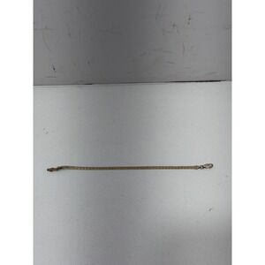 Sterling Silver 925 Gold Tone Herringbone Flat Snake Chain Bracelet 7 Inch 3mm